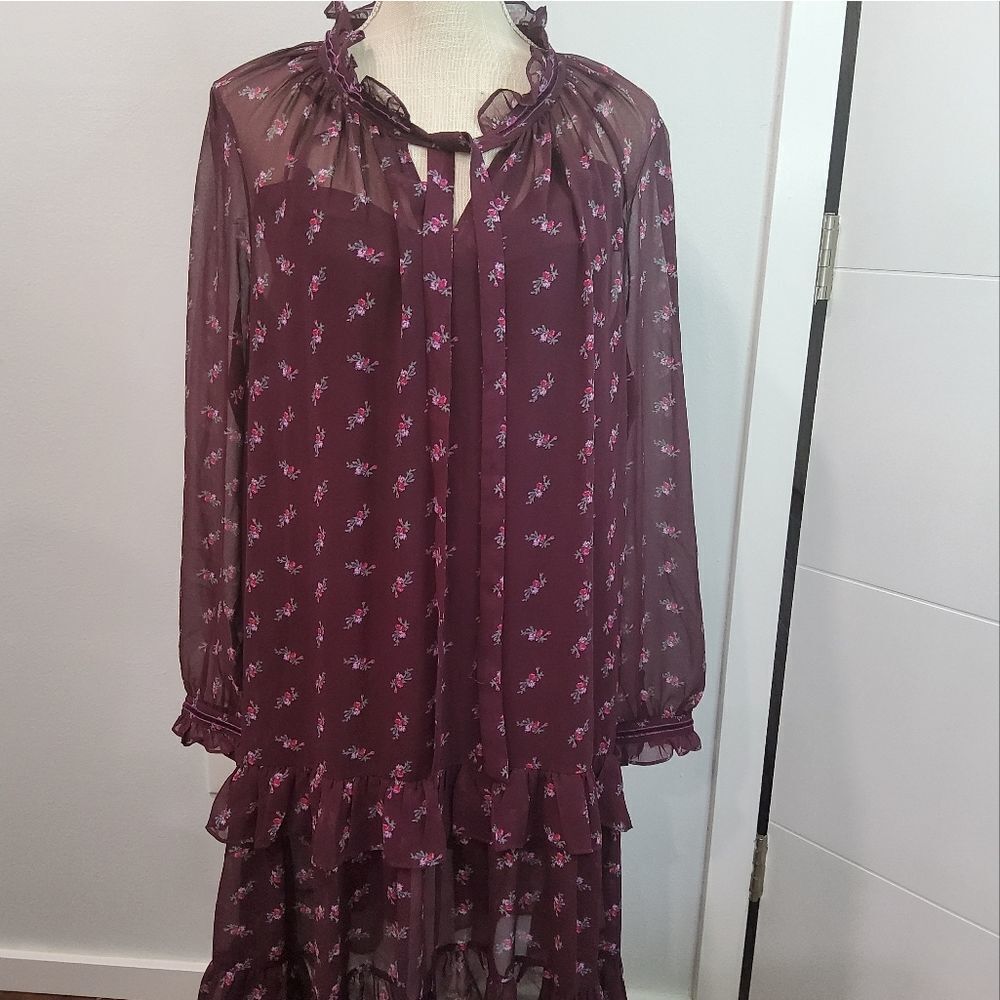 Beltaine Midi Ruffle Dress Floral Print Size XS